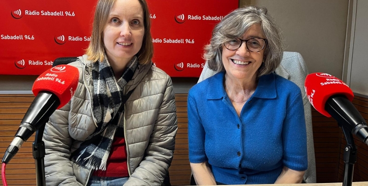 Pille Heinloo i Àngels Folch, a RàdioSabadell | Mireia Sans