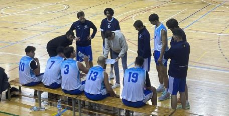 L'equip de Pol Velázquez durant el partit contra el Sant Cugat | Cedida