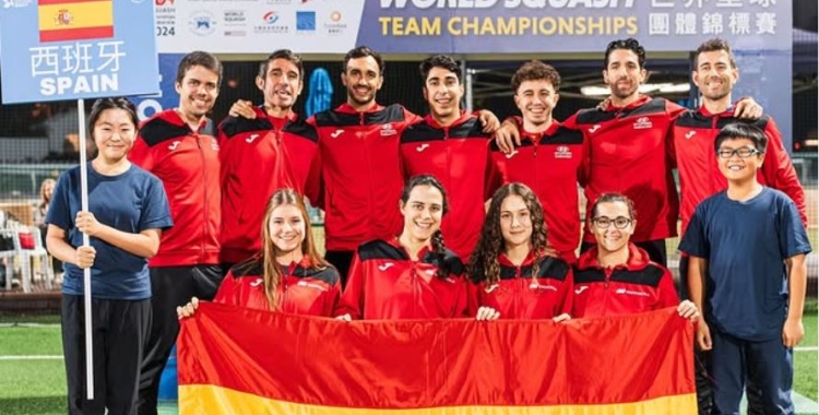 L'equip espanyol masculí i femení al Mundial de Hong Kong d'esquaix | @rfesquahs