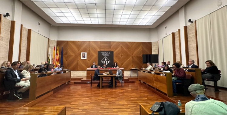 El saló de plens, en la sessió d'avui | Ajuntament de Sabadell