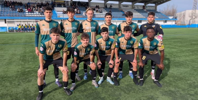 L'equip del 'B' del Sabadell davant el Mollerussa | @futbaseces