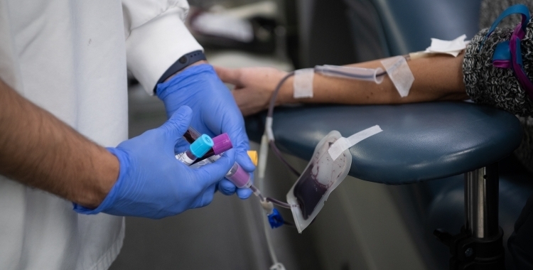 Una donació de sang a Sabadell 