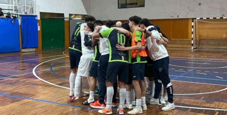 Els jugadors de la Pia en un partit anterior aquesta temporada