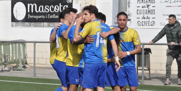 Celebració de gol del Sabadell Nord