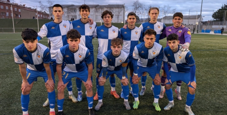 L'onze inicial moments abans del partit contra el Manresa | CE Sabadell