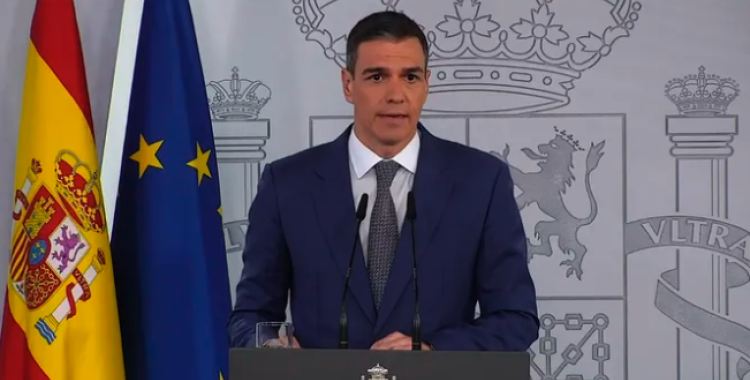 Pedro Sánchez, en la compareixença sobre l'apagada