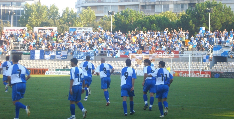 Eufòria arlequinada en un dels quatre gols | Arxiu RS946
