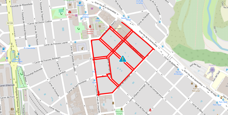 Carrers afectats per l'avaria | Aigües Sabadell