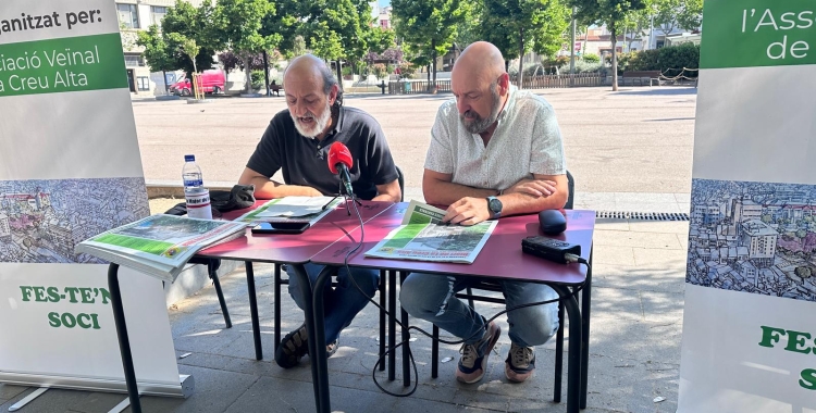 Jaume Marco i Josep Serra presentant els actes de la Festa Major