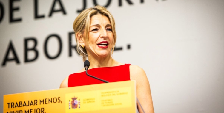 La vicepresidenta segona del Govern d'Espanya, Yolanda Díaz | Ministeri de Treball