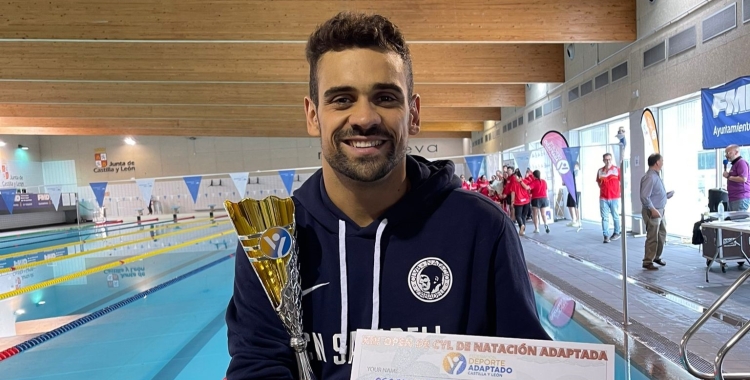 Óscar Salguero després d'haver aconseguit la mínima pel Mundial | Cedida