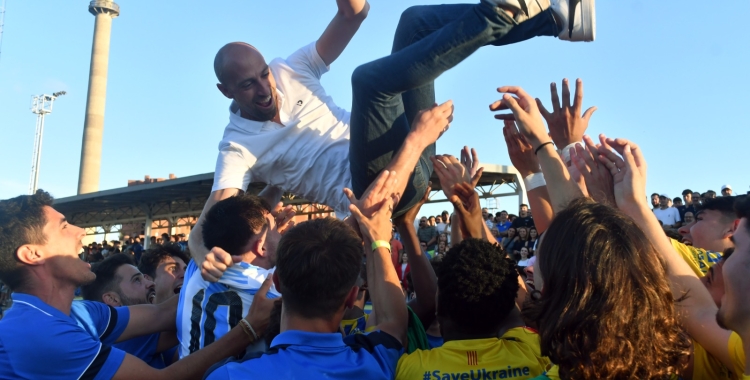 Cabestany celebrant l'ascens a Lliga Elit ara fa un any | Atlètic Sant Just