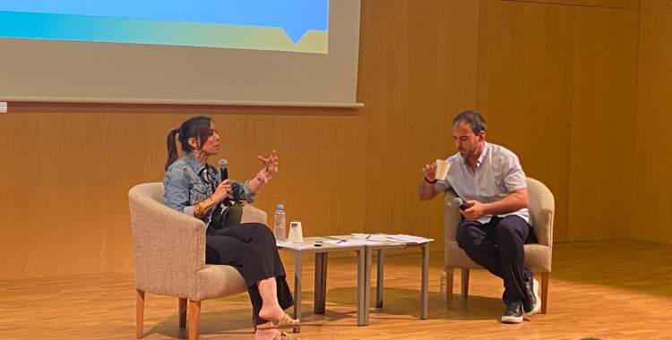 Marta Farrés i Jordi de Arriba durant l'acte