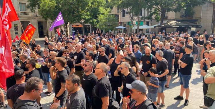 La manifestació a la plaça Sant Roc