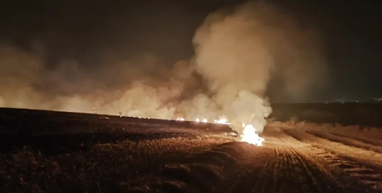Imatge de les flames desenvolupades a Torre-romeu | ADF Sabadell