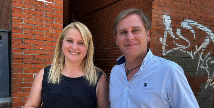 Nuria Acacio i Joan Garriga, aquest matí a Sabadell