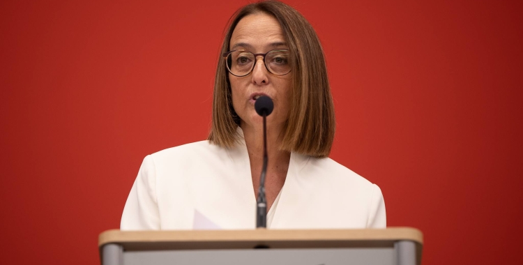 Alícia Bosch, en un acte al Centre Metal·lúrgic | Roger Benet (RàdioSabadell)