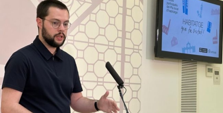 Eloi Cortés en roda de premsa | Arxiu