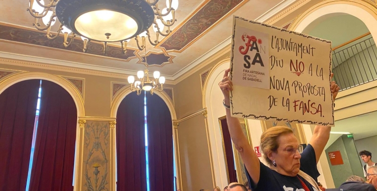 Protesta al ple municipal d'aquest dimecres