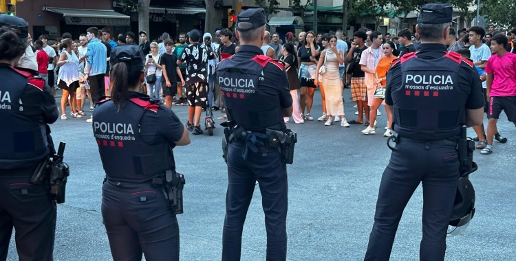 Moment de la concentració de divendres al vespre