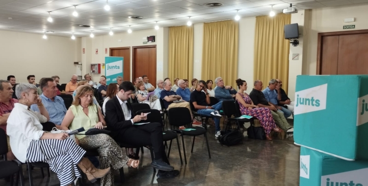 Imatge de l'assemblea de Junts d'ahir al vespre | Cedida