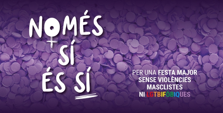 Cartell amb el lema 'Només sí és sí' | Ajuntament de Sabadell