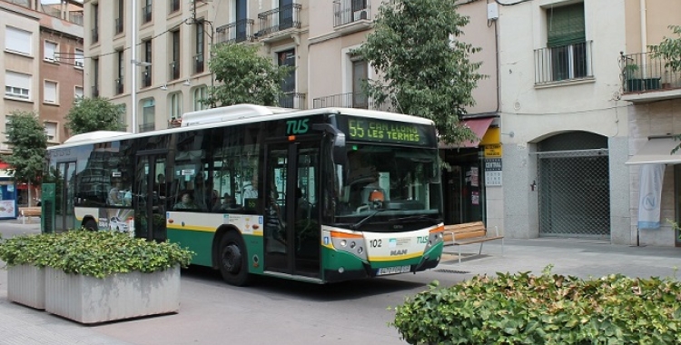 Un autobús de la TUS circulant pel Passeig | Ajuntament de Sabadell