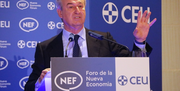 González-Bueno durant l'esmorzar informatiu de Madrid
