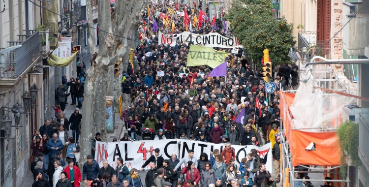 Imatge d'arxiu de la manifestació contra el Quart Cinturó del 2023