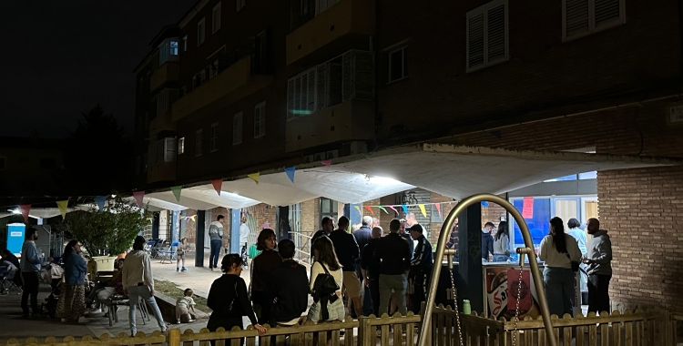 La porxada en qüestió de la plaça Cambó