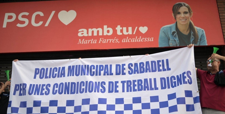 Moment de la manifestació policial del passat 15 de setembre