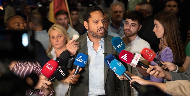 Ignacio Garriga durant el seu discurs a Sabadell
