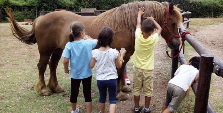 Uns nens fent activitats a l'Espai Natura | Cedida