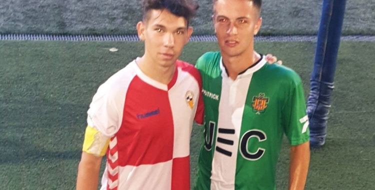 Astals i Mulero després d'enfrontar-se en un Cornellà-Sabadell juvenil | Cedida