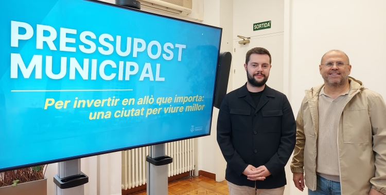 Eloi cortés, portaveu del govern i Antonio Rodríguez Galián, regidor de Serveis Econòmics | Roger Benet