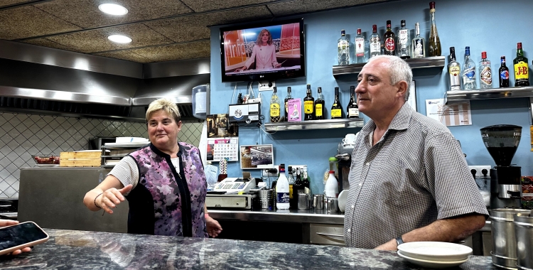 La Mercè i el Rafa durant el seu últim servei