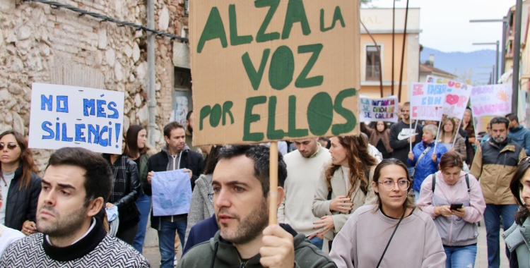 La manifestació d'avui a Palau-solità i Plegamans