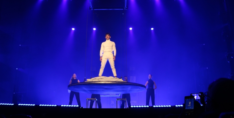 El Mago Pop durant l'acte de presentació d'avui a Barcelona