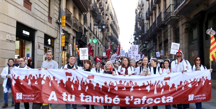 Manifestació de metges a Barcelona | Nazaret Romero (ACN)