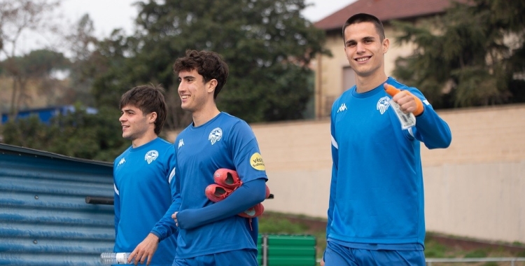 Estebe i Utgés a Sant Oleguer, amb Pau Fernández al mig | Roger Benet