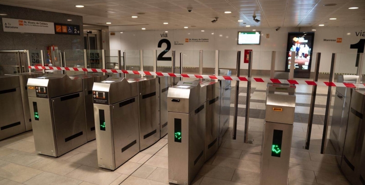 L'estació de Sabadell Centre de Renfe aquest matí