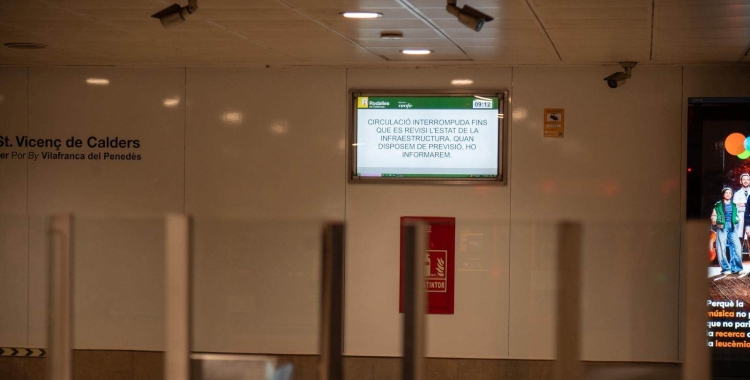 L'estació de Sabadell Centre de Renfe aquest matí