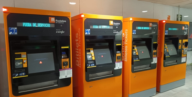 L'estació de Sabadell Centre de Renfe aquest matí