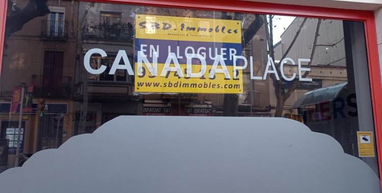 Cartell del local del Canada Place en lloguer