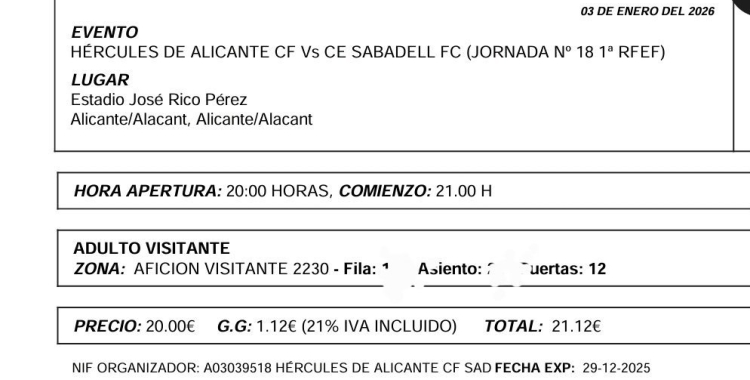 Entrada Hércules-Sabadell