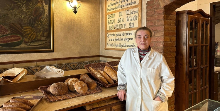 La Núria, aquest matí, al forn Gotés