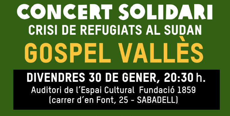 Cartell del concert d'Oxfam Intermon a Sabadell | Cedida