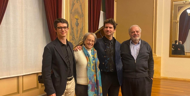 Miquel Felip, Joana Soler, Marco Mezquida i Josep Maria Serracant en la presentació de la temporada