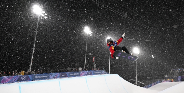 Castellet avui a Livigno durant la seva cinquena final olímpica | JJOO