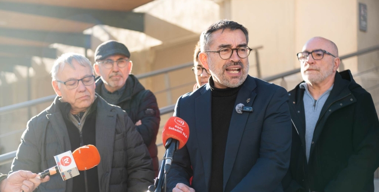 Gabriel Fernàndez durant la roda de premsa celebrada a Sabadell